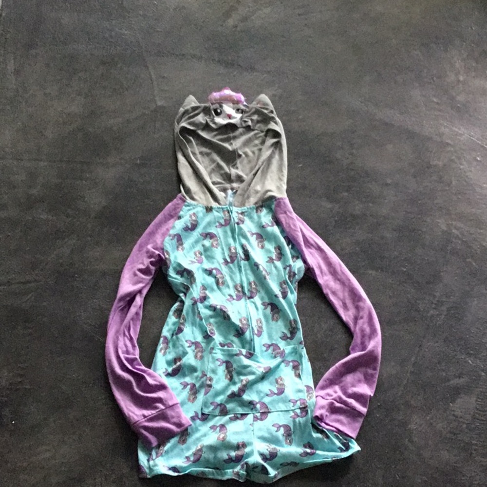 justice mercat pajama onesie with shorts